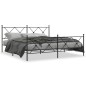 vidaXL Estructura de cama cabecero y estribo metal negro 183x213 cm