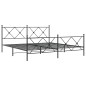 vidaXL Estructura de cama cabecero y estribo metal negro 183x213 cm