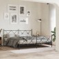 vidaXL Estructura de cama cabecero y estribo metal negro 183x213 cm