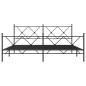 vidaXL Estructura de cama cabecero y estribo metal negro 183x213 cm