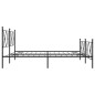 vidaXL Estructura de cama cabecero y estribo metal negro 183x213 cm