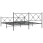 vidaXL Estructura de cama cabecero y estribo metal negro 183x213 cm