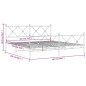 vidaXL Estructura de cama cabecero y estribo metal negro 183x213 cm