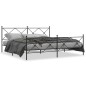 vidaXL Estructura de cama cabecero y estribo metal negro 200x200 cm vidaXL Estructura de cama cabecero y estribo metal negro 200x200 cm