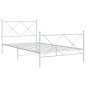 vidaXL Estructura cama metal con cabecero y pie cama blanca 107x203 cm