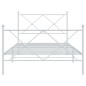 vidaXL Estructura cama metal con cabecero y pie cama blanca 107x203 cm