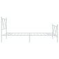 vidaXL Estructura cama metal con cabecero y pie cama blanca 107x203 cm