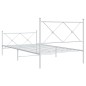 vidaXL Estructura cama metal con cabecero y pie cama blanca 107x203 cm