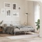 vidaXL Estructura cama metal con cabecero y estribo blanco 150x200 cm vidaXL Estructura cama metal con cabecero y estribo blanco 150x200 cm