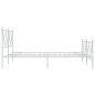 vidaXL Estructura cama metal con cabecero y estribo blanco 150x200 cm vidaXL Estructura cama metal con cabecero y estribo blanco 150x200 cm
