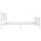 vidaXL Estructura cama metal con cabecero y estribo blanco 180x200 cm vidaXL Estructura cama metal con cabecero y estribo blanco 180x200 cm