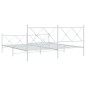 vidaXL Estructura cama metal con cabecero y estribo blanco 180x200 cm vidaXL Estructura cama metal con cabecero y estribo blanco 180x200 cm