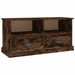 vidaXL Mueble para TV madera contrachapada roble ahumado 93x35,5x45 cm