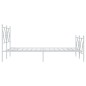 vidaXL Estructura cama metal con cabecero y estribo blanco 120x200 cm vidaXL Estructura cama metal con cabecero y estribo blanco 120x200 cm
