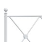 vidaXL Estructura cama metal con cabecero y estribo blanco 120x200 cm vidaXL Estructura cama metal con cabecero y estribo blanco 120x200 cm