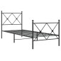vidaXL Estructura de cama con cabecero y estribo metal negro 75x190 cm