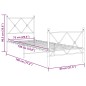 vidaXL Estructura de cama con cabecero y estribo metal negro 75x190 cm