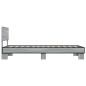 vidaXL Estructura cama madera ingeniería metal gris Sonoma 100x200 cm vidaXL Estructura cama madera ingeniería metal gris Sonoma 100x200 cm