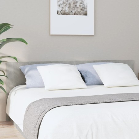 vidaXL Cabecero de cama madera contrachapada gris 200x1,5x80 cm