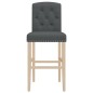 vidaXL Taburetes altos 2 uds madera maciza de caucho y tela vidaXL Taburetes altos 2 uds madera maciza de caucho y tela