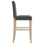 vidaXL Taburetes altos 2 uds madera maciza de caucho y tela vidaXL Taburetes altos 2 uds madera maciza de caucho y tela