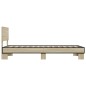 vidaXL Estructura cama madera ingeniería metal roble Sonoma 75x190 cm vidaXL Estructura cama madera ingeniería metal roble Sonoma 75x190 cm