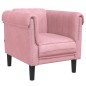 vidaXL Juego de sofás 3 piezas terciopelo rosa vidaXL Juego de sofás 3 piezas terciopelo rosa