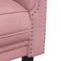 vidaXL Juego de sofás 3 piezas terciopelo rosa vidaXL Juego de sofás 3 piezas terciopelo rosa