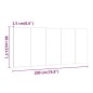 vidaXL Cabecero de cama madera contrachapada gris 200x1,5x80 cm