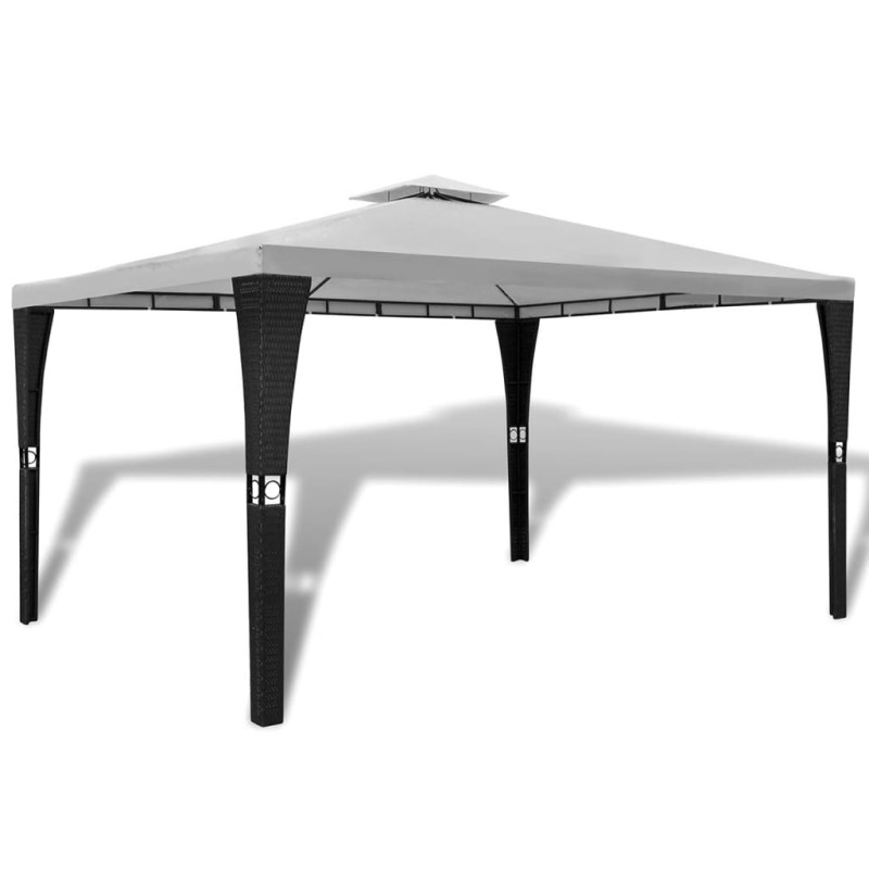 vidaXL Cenador con techo 3x4 m blanco crema vidaXL Cenador con techo 3x4 m blanco crema