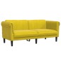 vidaXL Juego de sofás 2 piezas terciopelo amarillo vidaXL Juego de sofás 2 piezas terciopelo amarillo