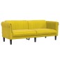 vidaXL Juego de sofás 2 piezas terciopelo amarillo vidaXL Juego de sofás 2 piezas terciopelo amarillo