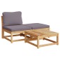 vidaXL Set de muebles para jardín 3 piezas con cojines madera acacia vidaXL Set de muebles para jardín 3 piezas con cojines madera acacia