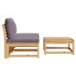vidaXL Set de muebles para jardín 3 piezas con cojines madera acacia vidaXL Set de muebles para jardín 3 piezas con cojines madera acacia