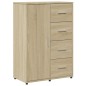 vidaXL Aparador de madera de ingeniería roble Sonoma 60x31x84 cm vidaXL Aparador de madera de ingeniería roble Sonoma 60x31x84 cm