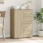 vidaXL Aparador de madera de ingeniería roble Sonoma 60x31x84 cm vidaXL Aparador de madera de ingeniería roble Sonoma 60x31x84 cm