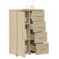 vidaXL Aparador de madera de ingeniería roble Sonoma 60x31x84 cm vidaXL Aparador de madera de ingeniería roble Sonoma 60x31x84 cm