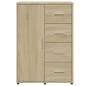 vidaXL Aparador de madera de ingeniería roble Sonoma 60x31x84 cm vidaXL Aparador de madera de ingeniería roble Sonoma 60x31x84 cm