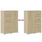 vidaXL Aparador de madera de ingeniería roble Sonoma 60x31x84 cm vidaXL Aparador de madera de ingeniería roble Sonoma 60x31x84 cm