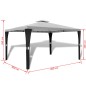 vidaXL Cenador con techo 3x4 m blanco crema vidaXL Cenador con techo 3x4 m blanco crema