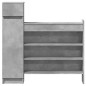 vidaXL Zapatero madera de ingeniería gris hormigón 100,5x28x100 cm vidaXL Zapatero madera de ingeniería gris hormigón 100,5x28x100 cm