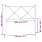 vidaXL Cabecero de metal negro 100 cm