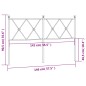 vidaXL Cabecero de metal blanco 140 cm