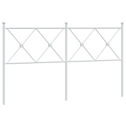 vidaXL Cabecero de metal blanco 160 cm