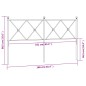 vidaXL Cabecero de metal blanco 160 cm