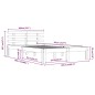 vidaXL Estructura de cama madera maciza blanco 200x200 cm