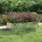 vidaXL Arriate de acero galvanizado plateado 160x80x45 cm