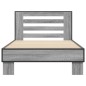 vidaXL Estructura cama madera ingeniería metal gris Sonoma 100x200 cm vidaXL Estructura cama madera ingeniería metal gris Sonoma 100x200 cm