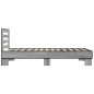 vidaXL Estructura cama madera ingeniería metal gris Sonoma 100x200 cm vidaXL Estructura cama madera ingeniería metal gris Sonoma 100x200 cm