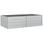 vidaXL Arriate de acero galvanizado plateado 160x80x45 cm